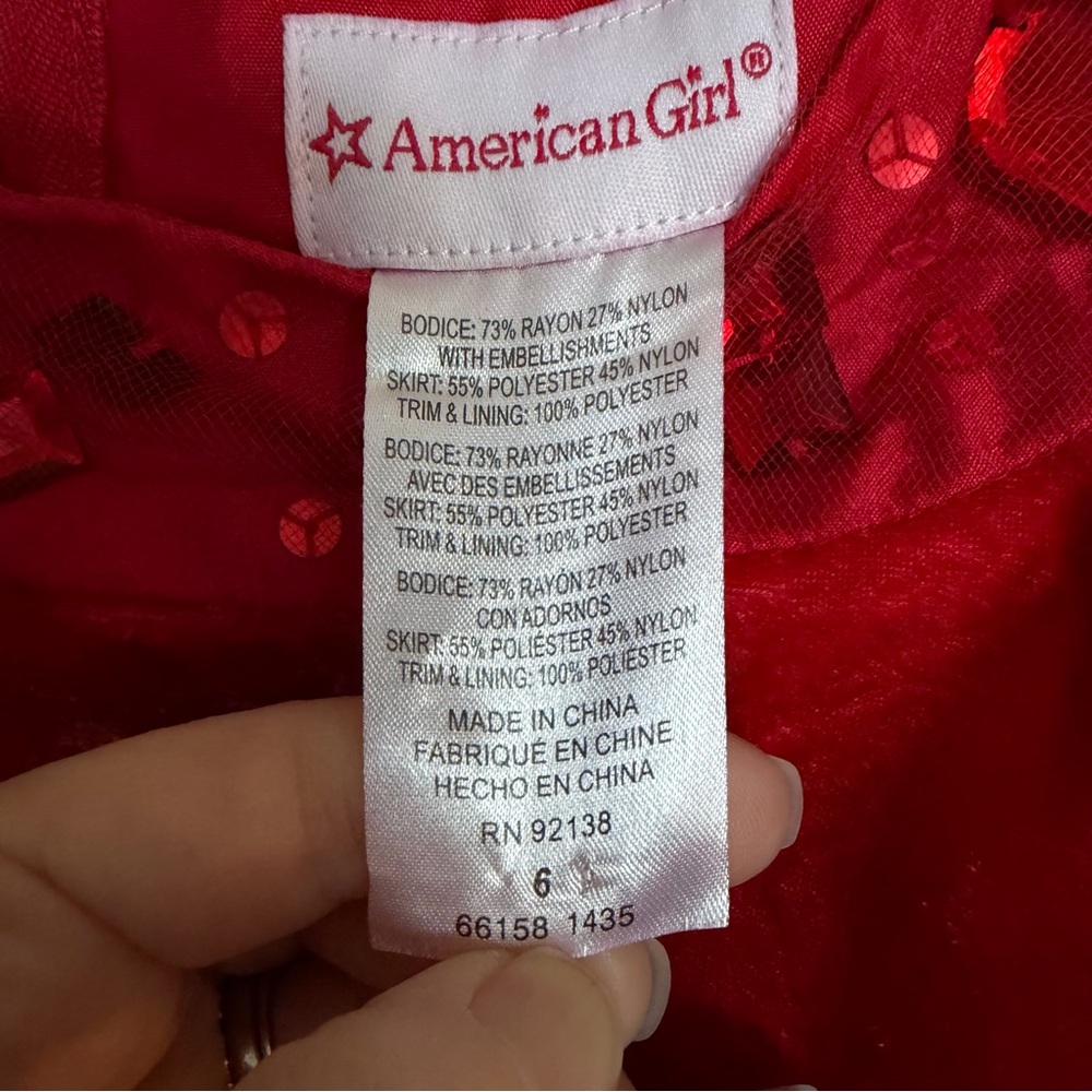 American Girl Joyful Jewels Red Dress - Picture 7 of 8